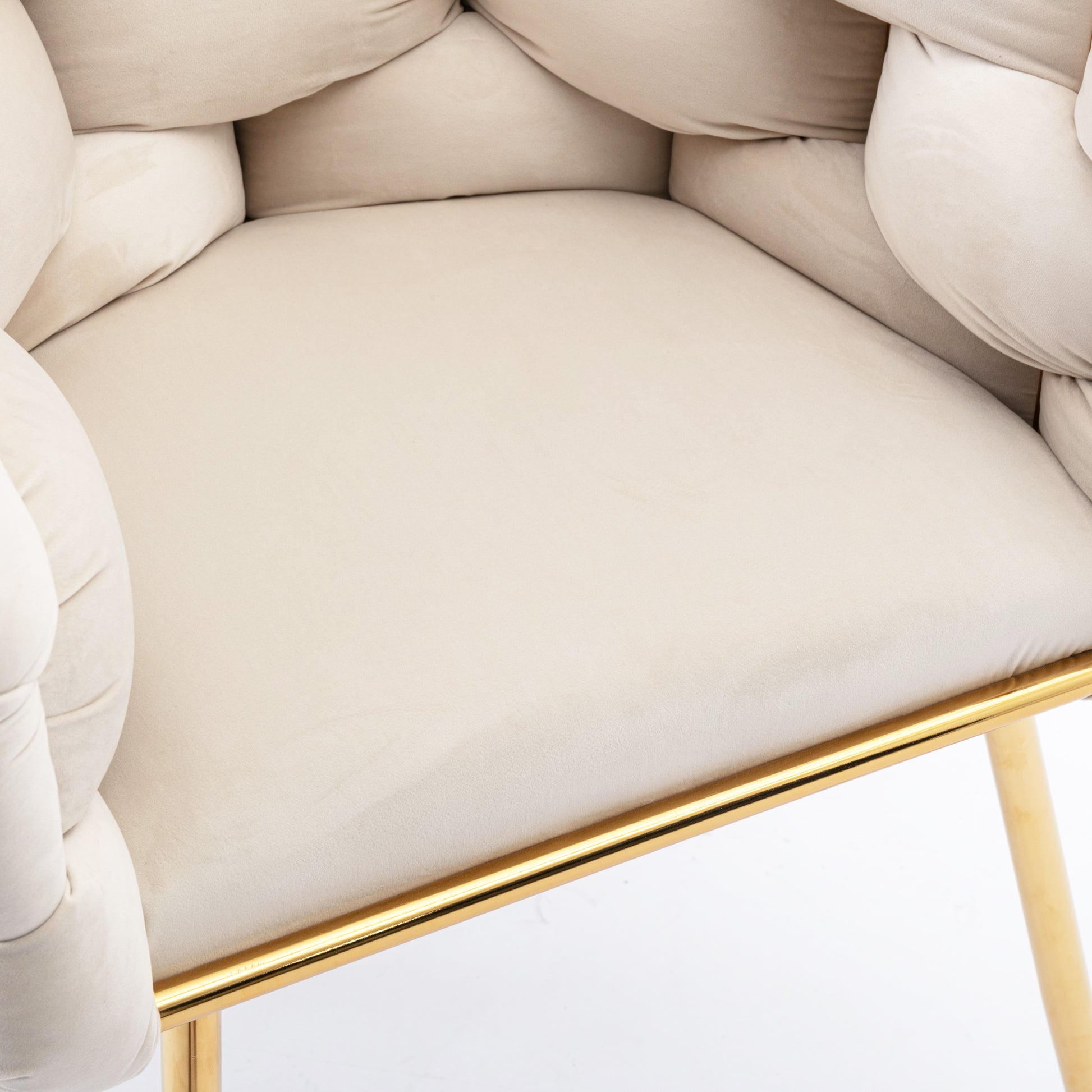 Luxury Modern Simple Leisure Velvet Single Sofa Chair Bedroom Lazy Person Household Dresser Stool Manicure Table Back Chair Turquoise Set Of 2 Beige Velvet