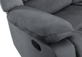 Transitional Microfiber Fabric Upholstered Loveseat Gray Foam Fabric