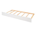 Full Size Daybed Wood Bed With Twin Size Trundle,White White Solid Wood