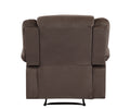 Transitional Microfiber Fabric Recliner Chair Brown Foam Fabric