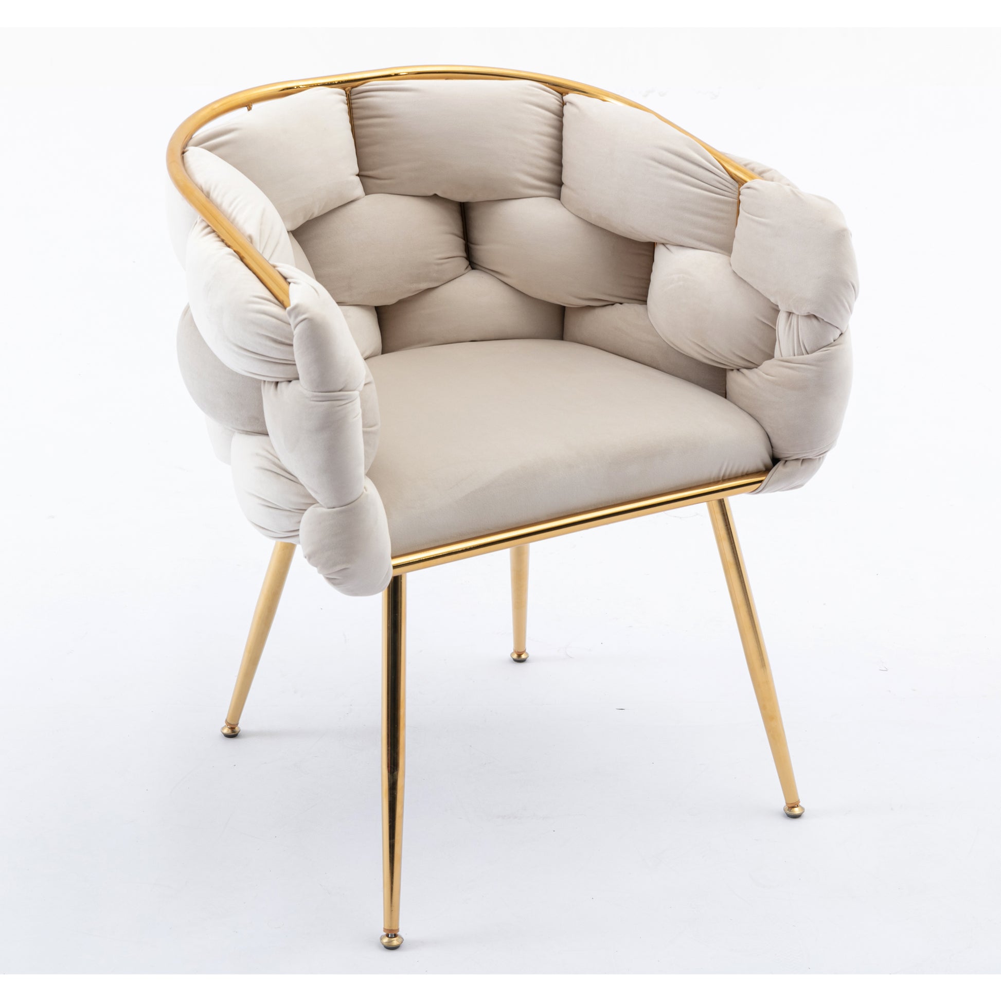 Luxury Modern Simple Leisure Velvet Single Sofa Chair Bedroom Lazy Person Household Dresser Stool Manicure Table Back Chair Turquoise Set Of 2 Beige Velvet