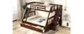 Twin Over Full Bunk Bed With Drawers Ladder And Storage Staircase, Espresso Espresso Solid Wood Mdf