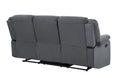 Transitional Microfiber Fabric Upholstered Sofa Gray Foam Fabric