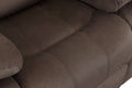 Transitional Microfiber Fabric Upholstered Loveseat Brown Foam Fabric