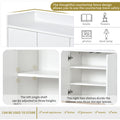 Modern Sideboard Elegant Buffet Cabinet With Large Storage Space For Dining Room, Entryway White White Particle Board