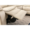 L Shapeleather Power Reclining Sectional Sofa Set With Usb Port, Left Pieces, Cream Cream Faux Leather
