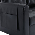 United We Win Storage Sofa Living Room Sofa Cozy Sectional Sofa Black Pu Pu Leather