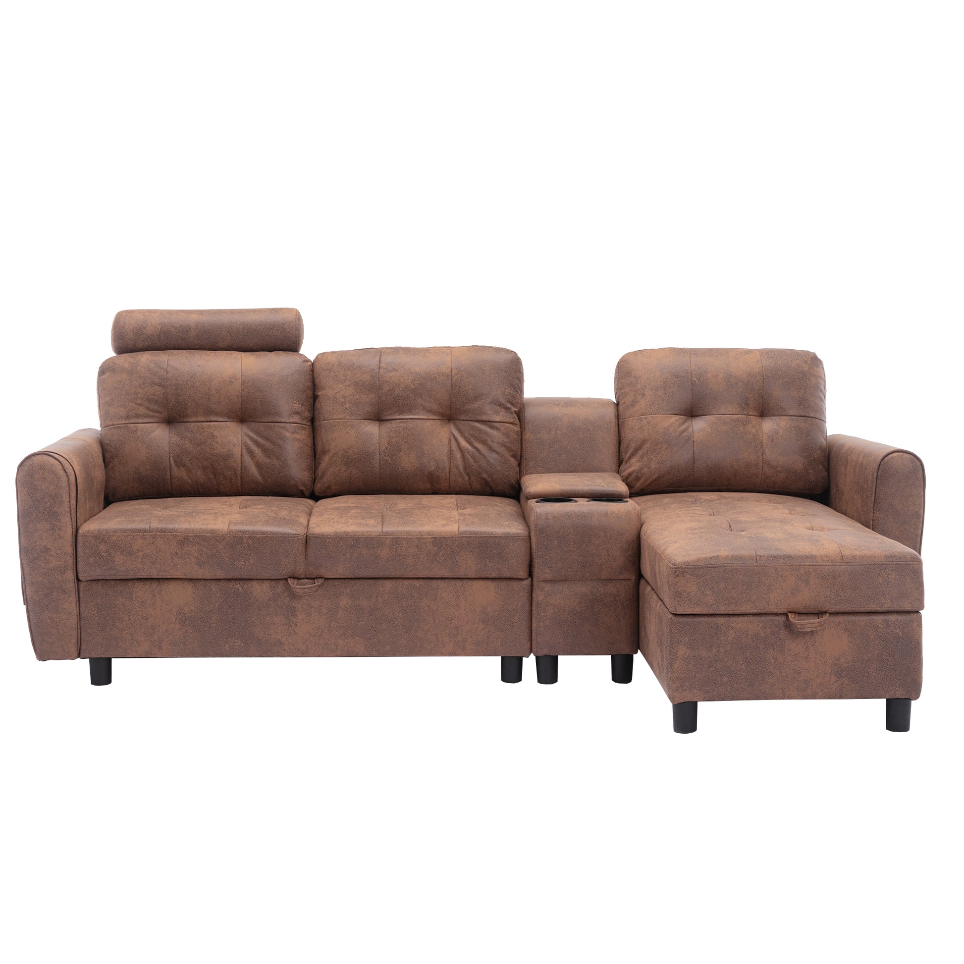 United We Win Storage Sofa Living Room Sofa Cozy Sectional Sofa Coffee Polyester