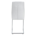 Modern Dining Chairs With Faux Leather Padded Seat Dining Living Room Chairs Upholstered Chair With Metal Legs Design For Kitchen, Living, Bedroom, Dining Room Side Chairs Set Of 4 White Pu C 001 White Foam Pu
