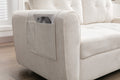 United We Win Storage Sofa Living Room Sofa Cozy Sectional Sofa White Polyester