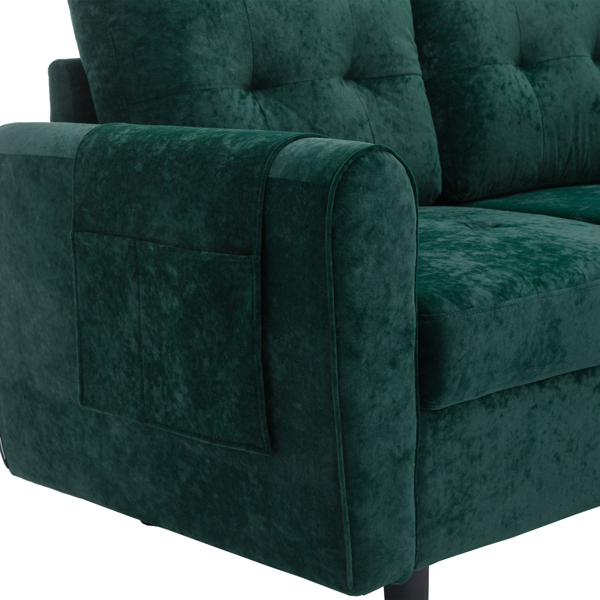 United We Win Storage Sofa Living Room Sofa Cozy Sectional Sofa Emerald Polyester