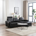 United We Win Storage Sofa Living Room Sofa Cozy Sectional Sofa Black Pu Pu Leather