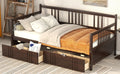 Twin Size Daybed Wood Bed With Two Drawers,Espresso Old Sku:Lp000057Aap Espresso Solid Wood