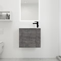 Bathroom Vanity With Sink 22 Inch For Small Bathroom,Floating Bathroom Vanity With Soft Close Door,Small Bathroom Vanity With Sink, 22X13 Kd Packing Plaid Grey Oak 1 Soft Close Doors Bathroom Wall Mounted Modern Plywood Plywood