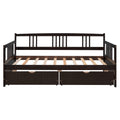 Twin Size Daybed Wood Bed With Two Drawers,Espresso Old Sku:Lp000057Aap Espresso Solid Wood