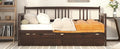 Twin Size Daybed Wood Bed With Two Drawers,Espresso Old Sku:Lp000057Aap Espresso Solid Wood