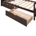 Twin Size Daybed Wood Bed With Two Drawers,Espresso Old Sku:Lp000057Aap Espresso Solid Wood