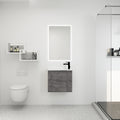 Bathroom Vanity With Sink 22 Inch For Small Bathroom,Floating Bathroom Vanity With Soft Close Door,Small Bathroom Vanity With Sink, 22X13 Kd Packing Plaid Grey Oak 1 Soft Close Doors Bathroom Wall Mounted Modern Plywood Plywood