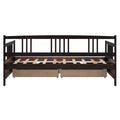 Twin Size Daybed Wood Bed With Two Drawers,Espresso Old Sku:Lp000057Aap Espresso Solid Wood