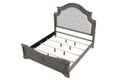 Grace Traditional Style King Bed Made With Wood In Rustic Gray Box Spring Required King Gray Wood Bedroom Traditional Slat Beds Solid Wood Mdf Cotton Wood