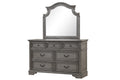 Grace Traditional Style 7 Drawer Dresser Made With Wood In Rustic Gray Gray Drawer 5 Drawers & Above Bedroom Ball Bearing Glides Traditional Solid Wood Antique Solid Wood Mdf Wood