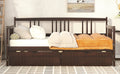 Twin Size Daybed Wood Bed With Two Drawers,Espresso Old Sku:Lp000057Aap Espresso Solid Wood