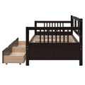 Twin Size Daybed Wood Bed With Two Drawers,Espresso Old Sku:Lp000057Aap Espresso Solid Wood