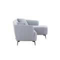 L Shape Sectional Sofa Couch With Chaise,Metal Legs,Light Grey Light Grey Fabric
