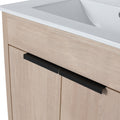 Freestanding Bathroom Vanity With White Ceramic Sink & 2 Soft Close Cabinet Doors Kd Packing ,Bvb02424Plo G Bl9060B ,W1286S00015 Plain Light Oak 2 Bathroom Freestanding Modern Plywood