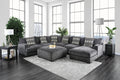 Living Room Lounge Ottoman Gray Chenille Fabric Comfort Cozy Plush Seat Foam Wooden Legs 1Pc Ottoman Only. Gray Chenille Primary Living Space Grey Contemporary,Modern Chenille
