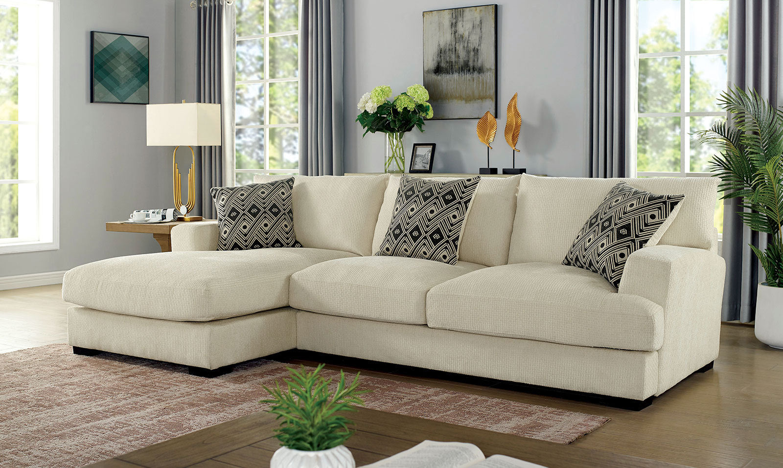 Living Room Lounge Ottoman Beige Chenille Fabric Comfort Cozy Plush Seat Foam Wooden Legs 1Pc Ottoman Only. Beige Chenille Dining Room Grey Contemporary,Modern Square Chenille