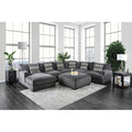 Living Room Lounge Ottoman Gray Chenille Fabric Comfort Cozy Plush Seat Foam Wooden Legs 1Pc Ottoman Only. Gray Chenille Primary Living Space Grey Contemporary,Modern Chenille