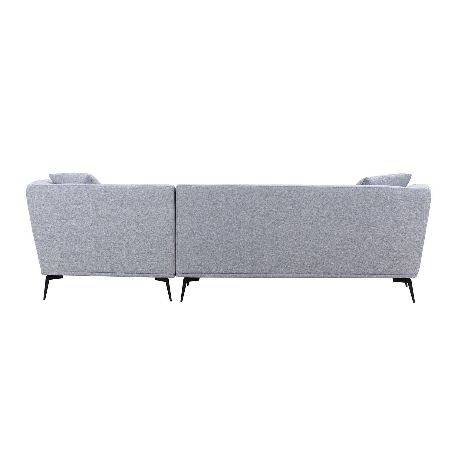 L Shape Sectional Sofa Couch With Chaise,Metal Legs,Light Grey Light Grey Fabric