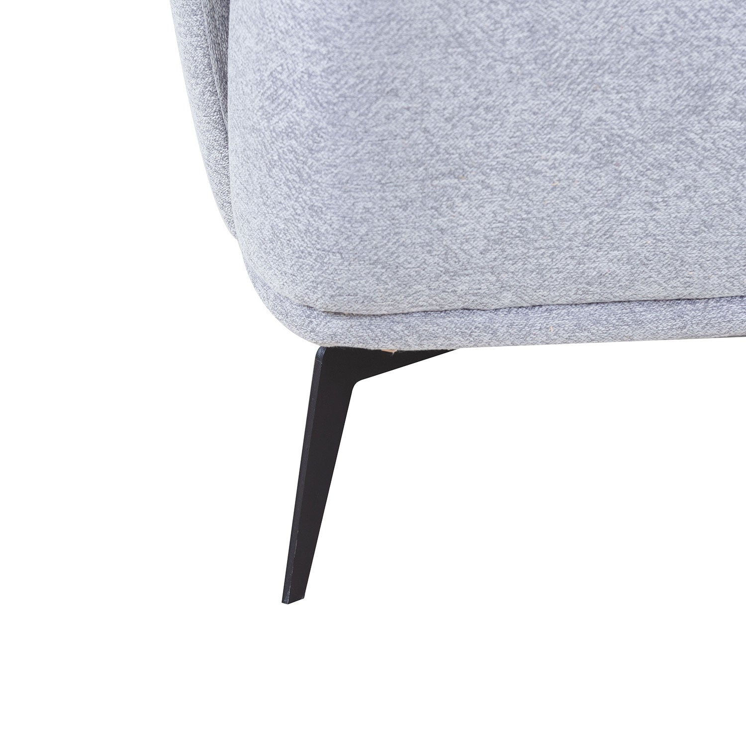 L Shape Sectional Sofa Couch With Chaise,Metal Legs,Light Grey Light Grey Fabric