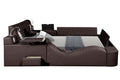 Zoya Smart Multifunctional King Size Bed Made With Wood In Brown Box Spring Not Required King Brown Wood Bedroom Contemporary,Modern Slat Beds Upholstered Wood