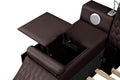 Zoya Smart Multifunctional King Size Bed Made With Wood In Brown Box Spring Not Required King Brown Wood Bedroom Contemporary,Modern Slat Beds Upholstered Wood