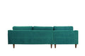 Anderson Laf Sectional Turquoise Blue Upholstered