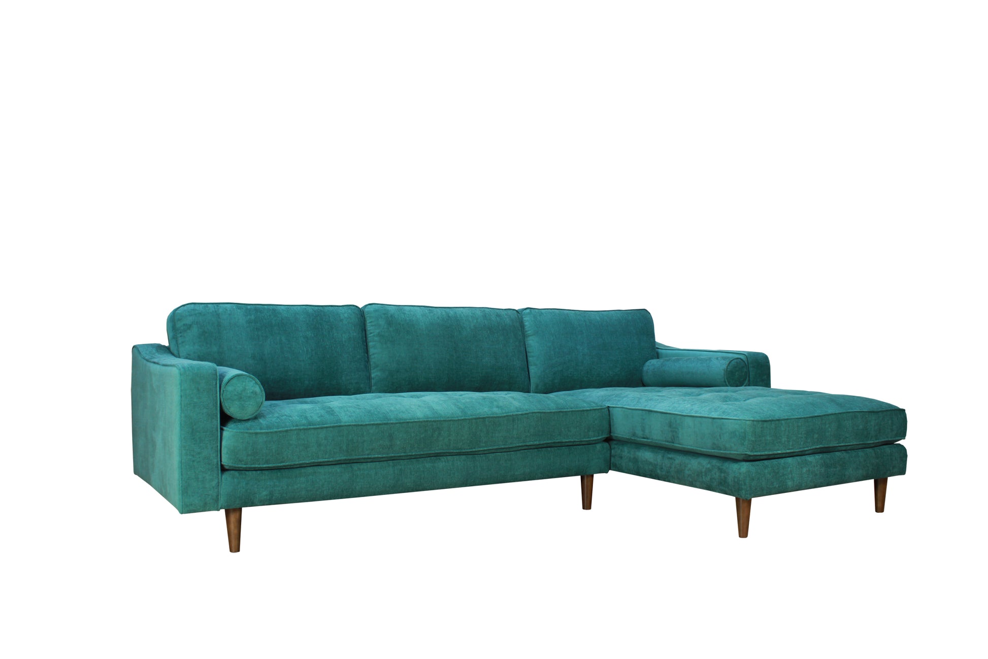 Anderson Raf Sectional Turquoise Blue Upholstered