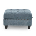 U Shape Modular Sectional Sofa,Diy Combination,Includes Four Single Chair And Two Corner,Navy Chenille Navy Chenille