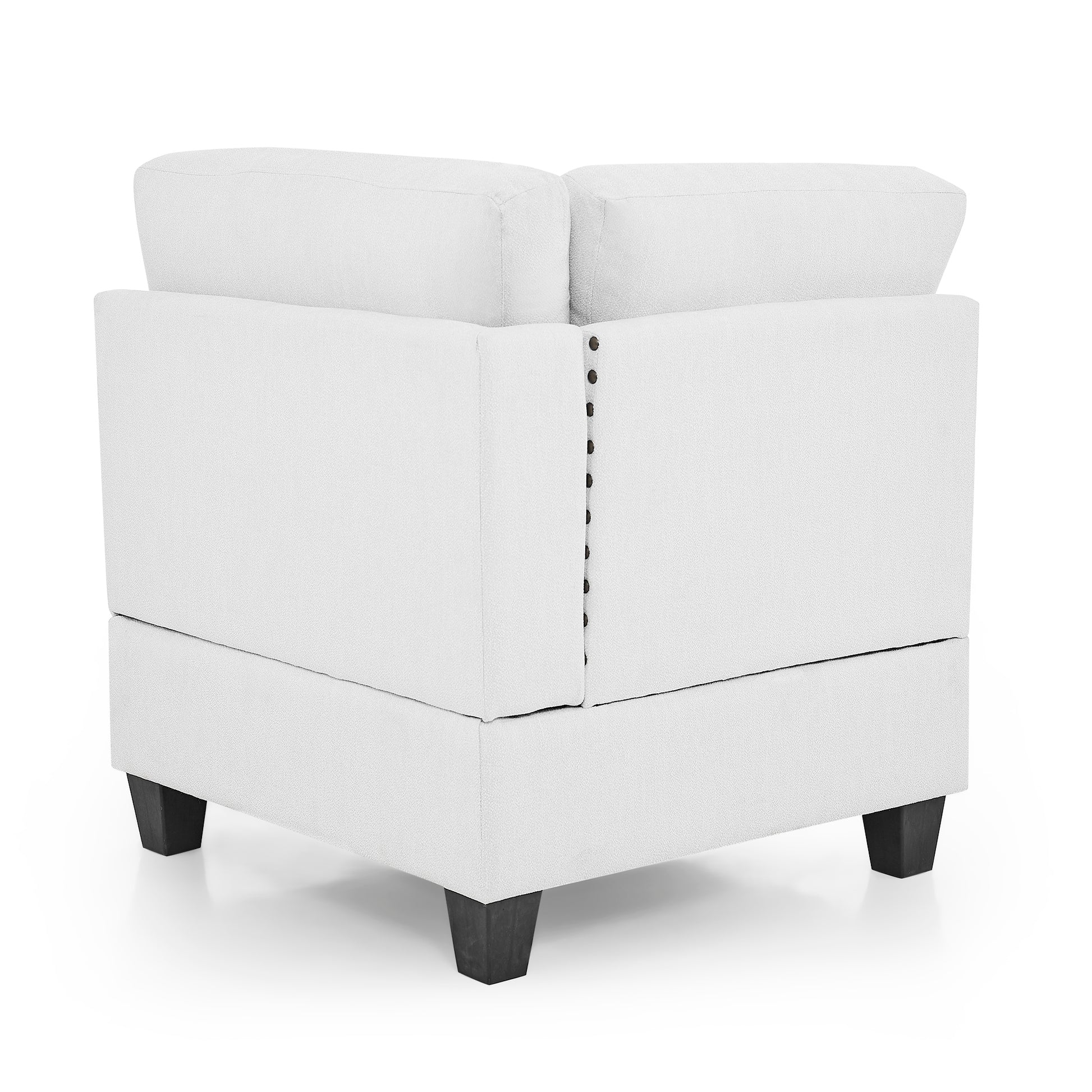 U Shape Modular Sectional Sofa,Diy Combination,Includes Four Single Chair And Two Corner,Ivory Chenille Ivory Chenille