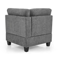 U Shape Modular Sectional Sofa,Diy Combination,Includes Two Single Chair ,Two Corner And Two Ottoman,Grey Chenille Grey Chenille