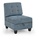 Single Chair For Modular Sectional,Navy 26.5