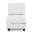 U Shape Modular Sectional Sofa,Diy Combination,Includes Four Single Chair And Two Corner,Ivory Chenille Ivory Chenille