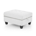 U Shape Modular Sectional Sofa,Diy Combination,Includes Four Single Chair And Two Corner,Ivory Chenille Ivory Chenille