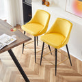 Yellow Velvet Swivel Bar Chair Bar Stool And Metal Modern High Bar Furniture Commercial Furniture Yellow Kitchen Modern Foam Velvet