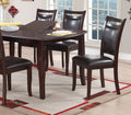 Dining Room Furniture Dark Brown Dining Table W Butterfly Leaf 6X Side Chairs Wooden Top 7Pc Set Rectangular Table Contemporary Dark Brown Dining Room Contemporary,Modern Rubber Wood