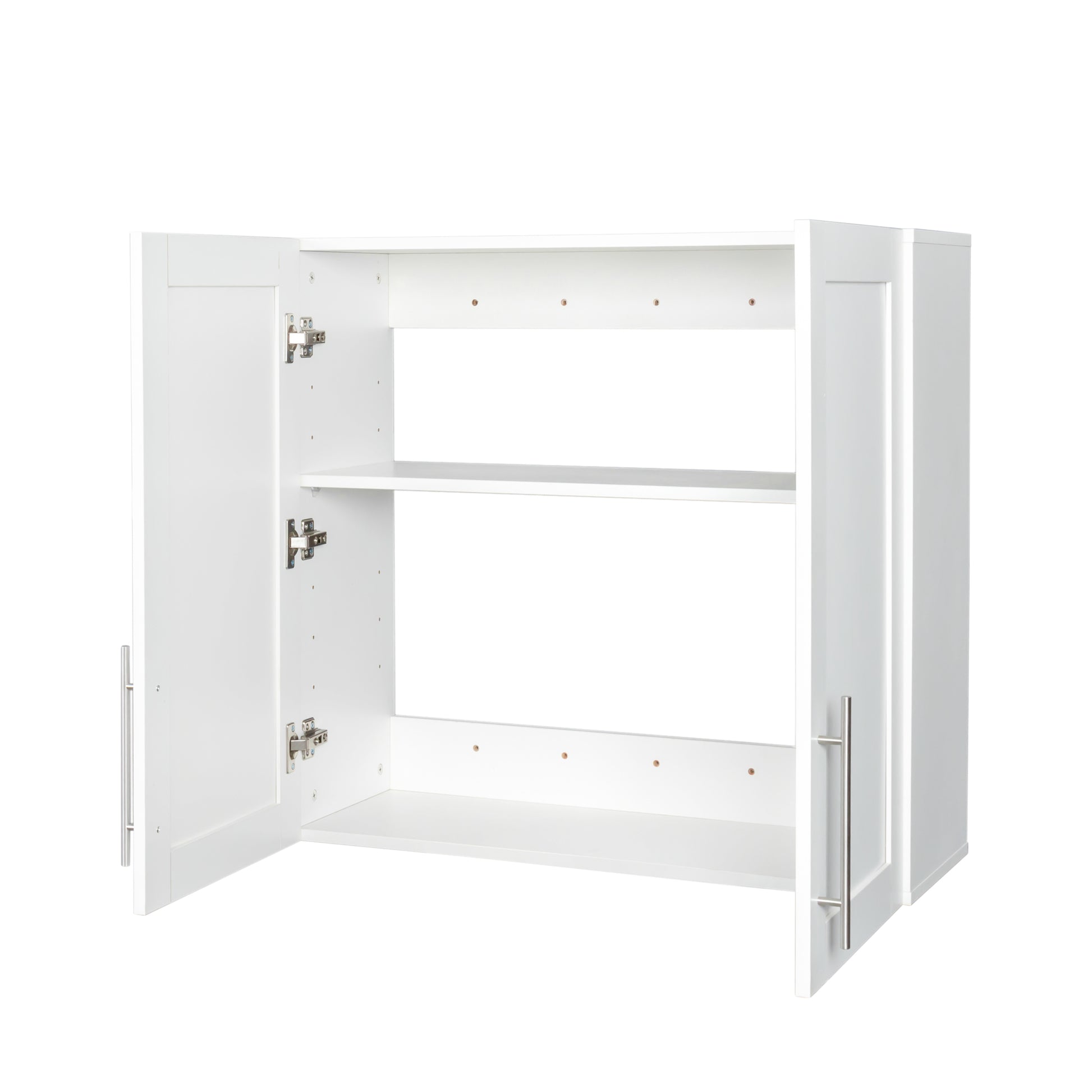 Stackable Wall Mounted Storage Cabinet, 11.81 "D X 31.50"W X 29.92 "H, White White Mdf