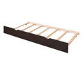 Twin Size Daybed Wood Bed With Twin Size Trundle,Espresso Espresso Solid Wood