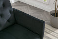 Coolmore Velvet Accent Chair With Adjustable Armrests And Backrest, Button Tufted Lounge Chair, Single Recliner Armchair With Ottoman Black Metal
