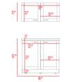 Cambridge 2 Piece Rectangle Cabinet Set White White Particle Board